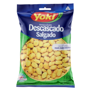 Amendoim Salgado sem Pele YOKI Pacote 150g