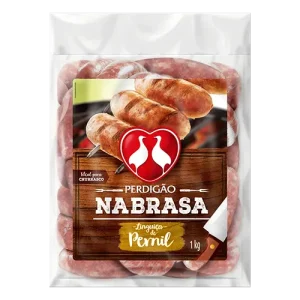 Linguiça de Pernil Suíno Perdigão Na Brasa 1kg -Caixa c/12