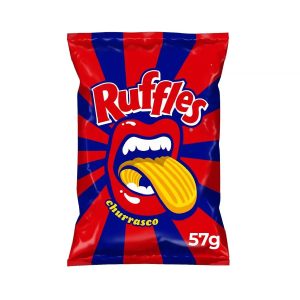 Batata Frita Ondulada Churrasco Elma Chips Ruffles Pacote 57G