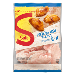 Meio da Asa de Frango Congelado Aperitivo SADIA Pacote 1kg
