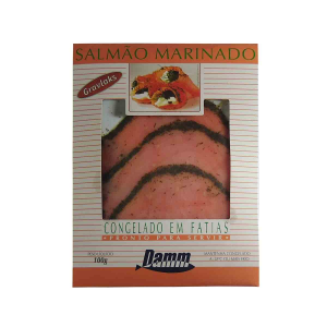 Salmão Defumado Congelado GRAVLAX DAMM Caixa 100g