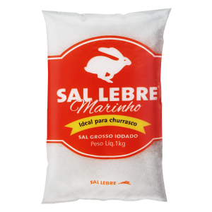 Sal Grosso Iodado para Churrasco Lebre Pacote 1kg