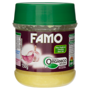 Alho Orgânico Picado FAMO Pote 150g
