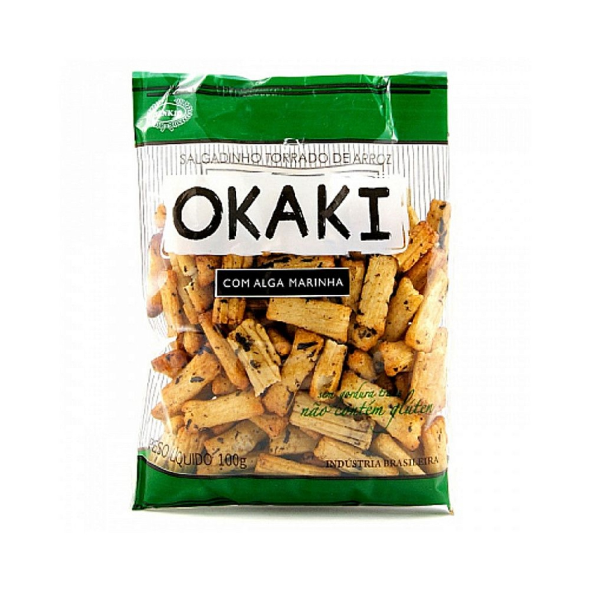 Salgadinho Torrado de Arroz com Alga Marinha OKAKI 100g