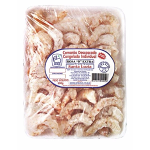 Camarão Rosa Limpo Tipo D Extra SANTA LUZIA Bandeja 500g