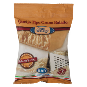 Queijo Tipo Grana Ralado RAR Pacote 100g