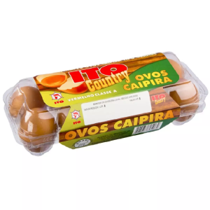 Ovos Vermelho Grandes Caipira ITO Country Bandeja com 10 Unidades
