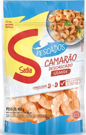 CAMARÃO SADIA DESCASCADO GRANDE CONGELADO 400G
