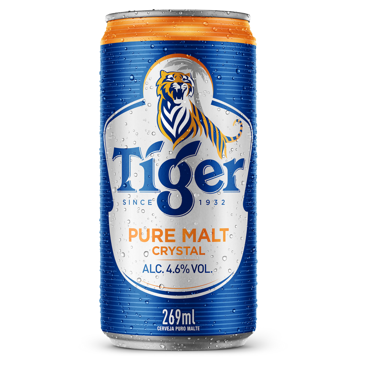 CERVEJA TIGER PURO MALTE CRYSTAL LATA 269ML
