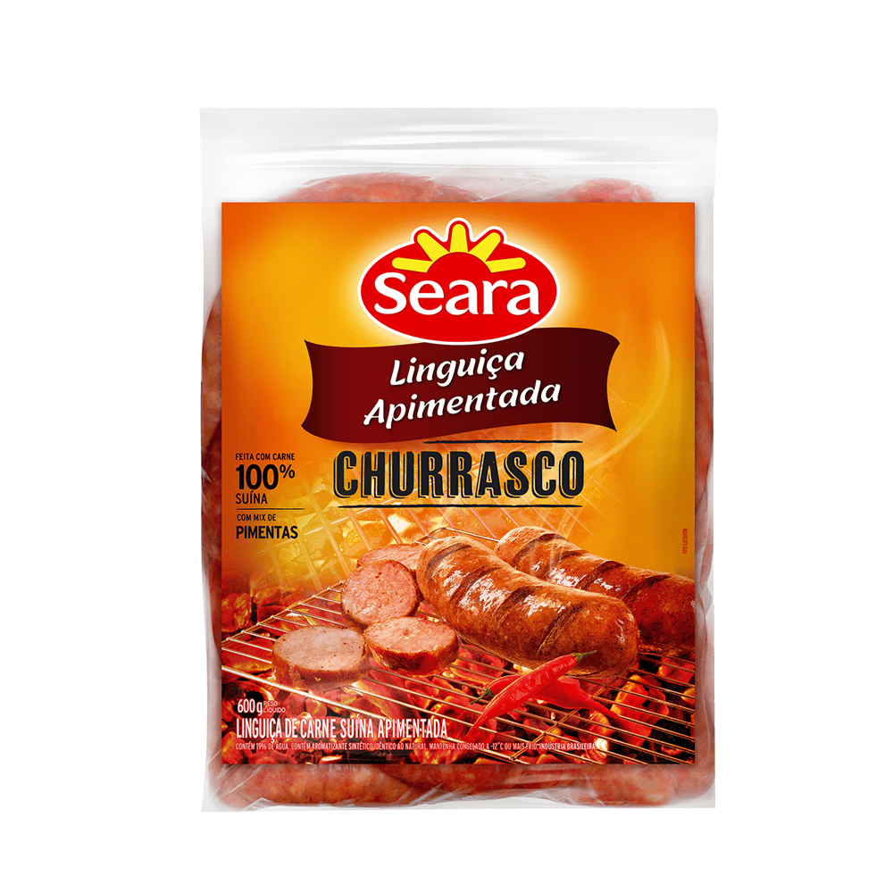 LINGUICA MISTA SEARA APIMENTADA CHURRASCO 600g