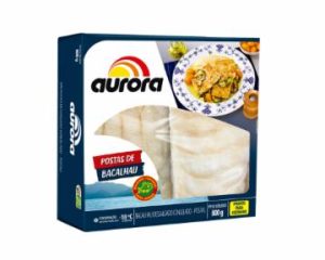 POSTAS DE BACALHAU AURORA DESSALGADO CONGELADO 800G
