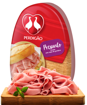 PRESUNTO COZIDO PERDIGÃO SEM CAPA FATIADO 100G